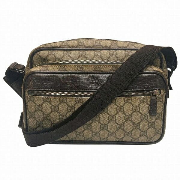 Gucci Gucci GG Supreme Shoulder Bag Canvas Shoulder Bag 114531 in Brown, Women's