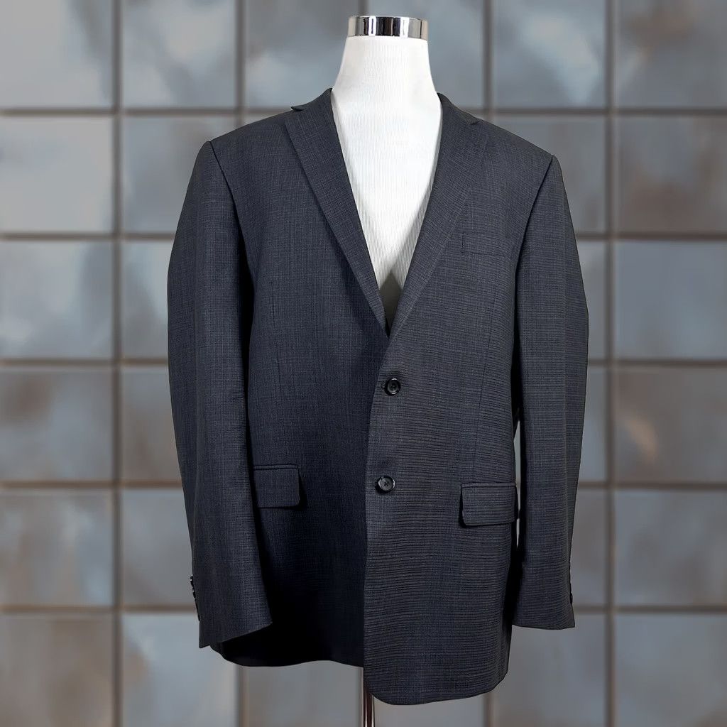 Hart Schaffner Marx Hart Schaffner Marx Sport Coat Gray Plaid 48L 100% Wool Two Button Double Vented Mens Size US XS / EU 42 / 0 - 1 Thumbnail