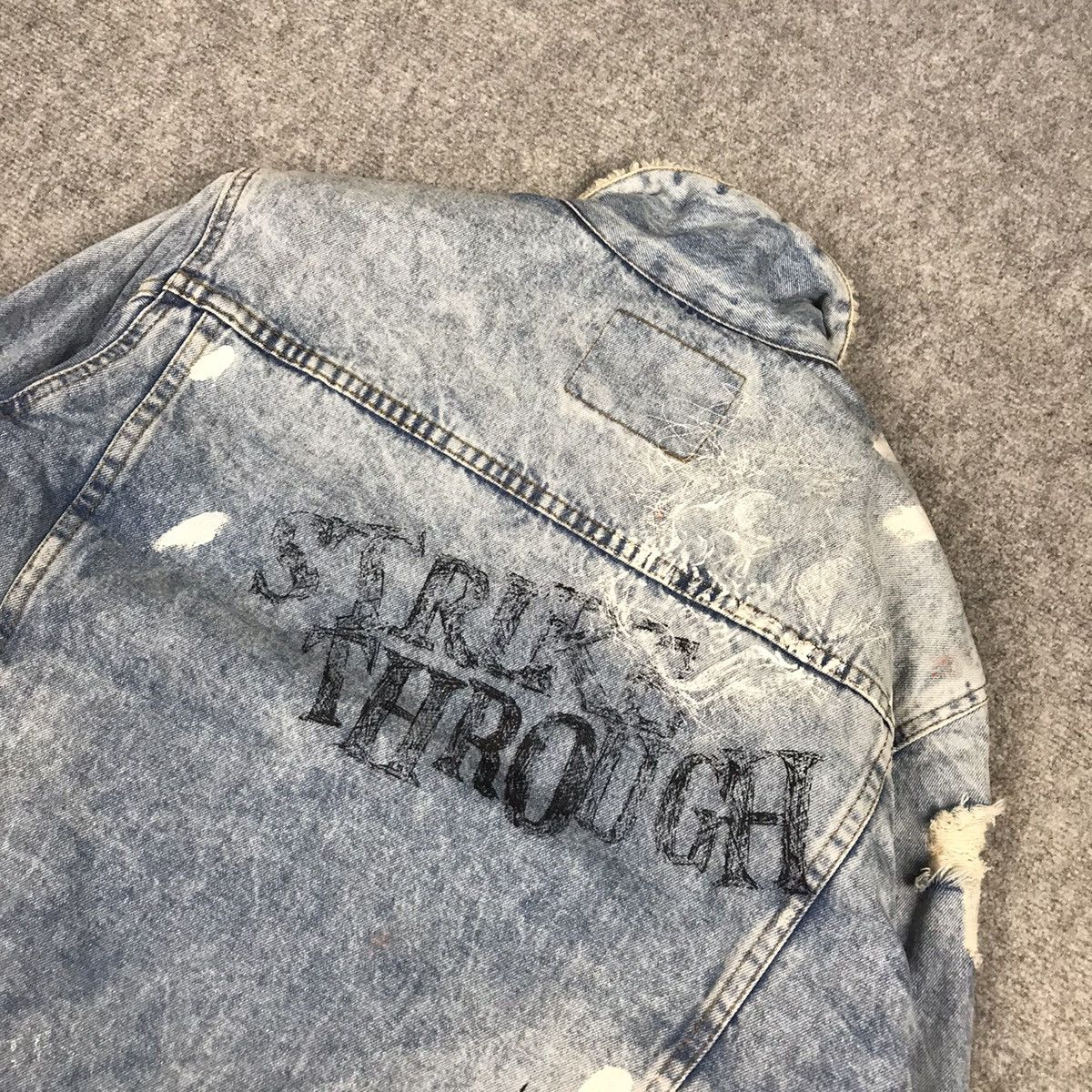 Japanese Brand × Zara ZARA DISTRESSED PUNK BUTTON JACKET Size US L / EU 52-54 / 3 - 7 Thumbnail