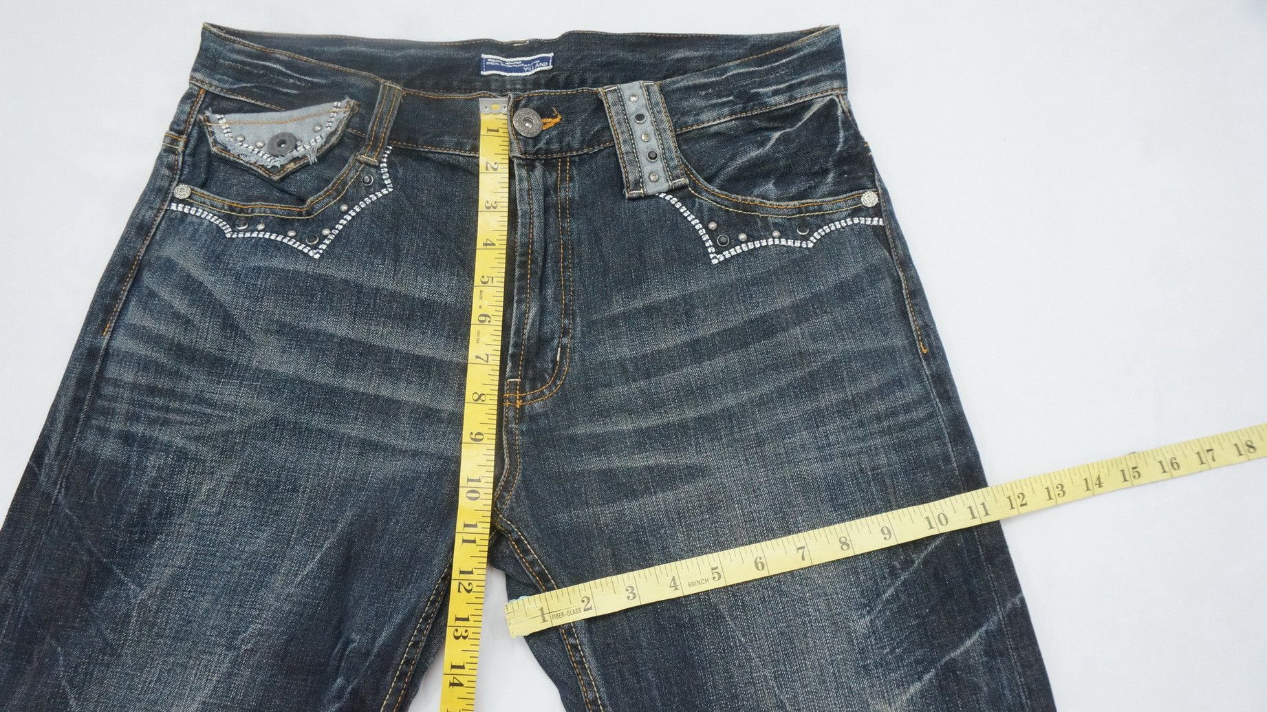 Japanese Brand Vintage Japan Villand Clawmark Whisker Jeans Size US 34 / EU 50 - 10 Thumbnail