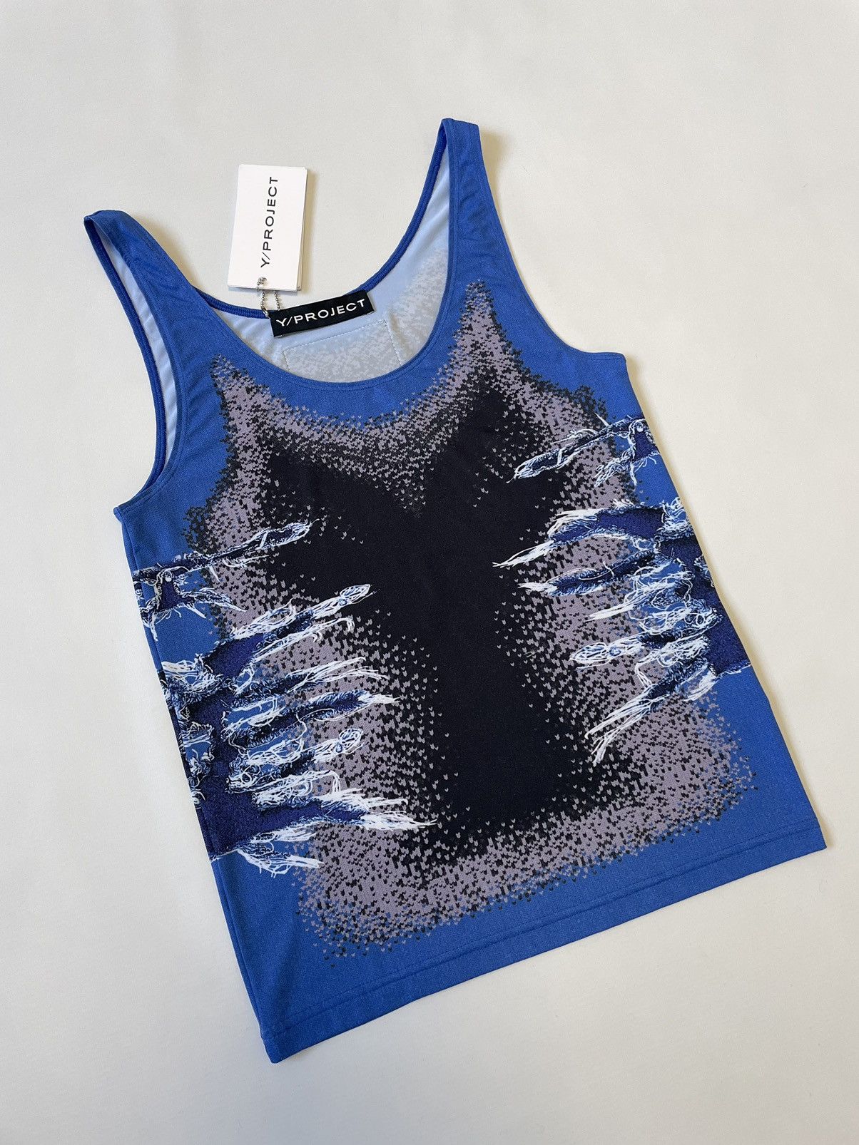Jean Paul Gaultier × Y/Project S/S 23 Denim + Body Map Print Vest Top Size M / US 6-8 / IT 42-44 - 7 Thumbnail