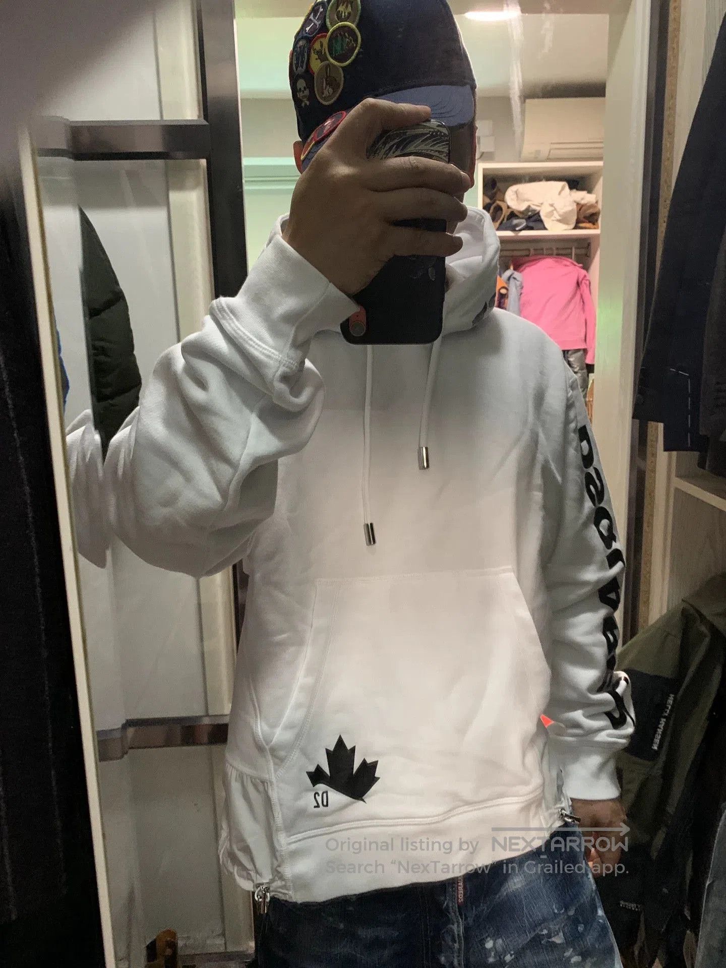 Dsquared2 dsquared2 2021 white hoodie with patches. Size US M / EU 48-50 / 2 - 7 Thumbnail