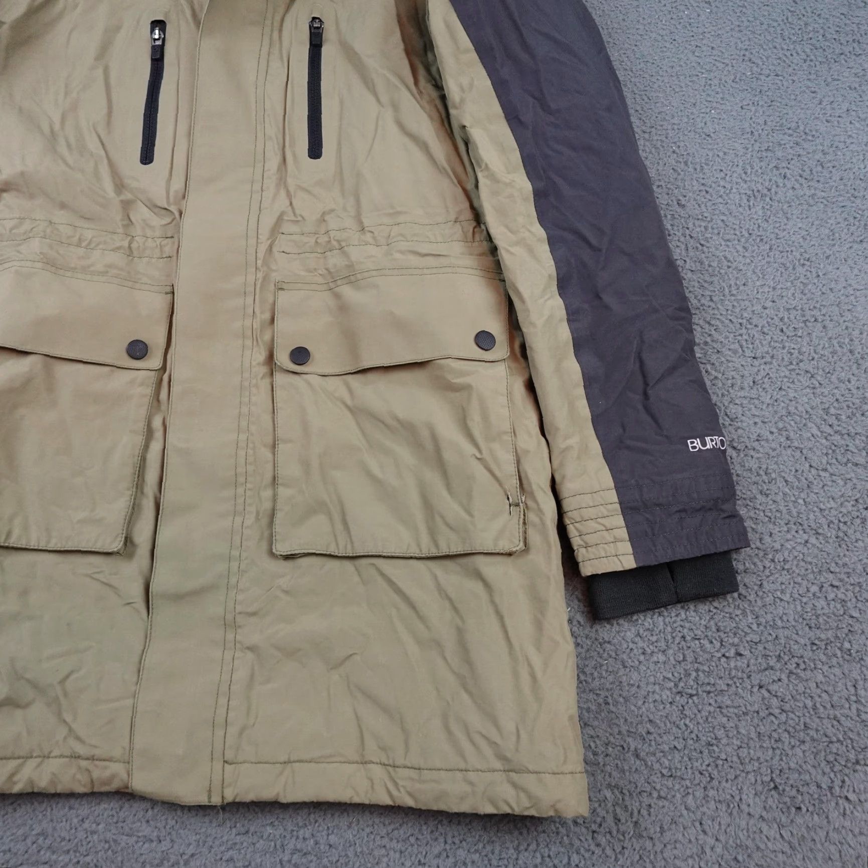 Burton Burton Coat Womens Medium Green Hooded Parka Insulated Ski Winter Faux Fur Trim Zip Pockets Size M / US 6-8 / IT 42-44 - 2 Thumbnail
