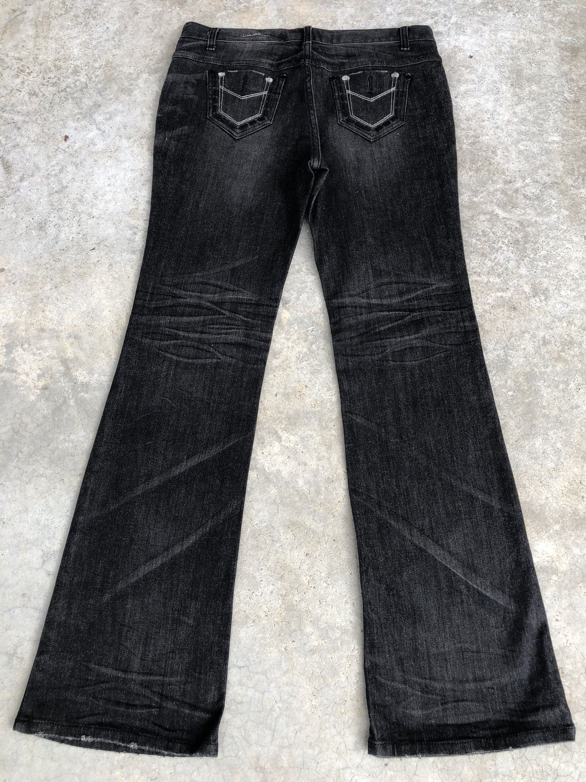 If Six Was Nine Japanese Zero Flared Jeans Distressed Jeans Size US 31 - 2 Thumbnail