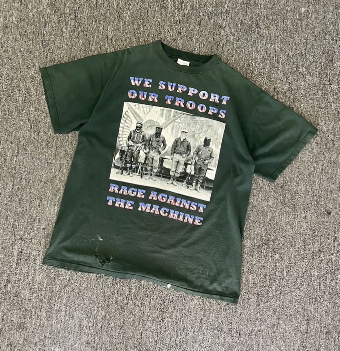 Vintage Vintage 90s Rage Against The Machine We Support Our Troops