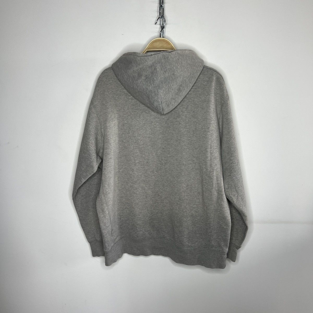 Nike × Vintage Vintage Nike Hoodie Sweatshirt Gray Swoosh Logo 90s Y2K Boxy Size US XL / EU 56 / 4 - 7 Thumbnail