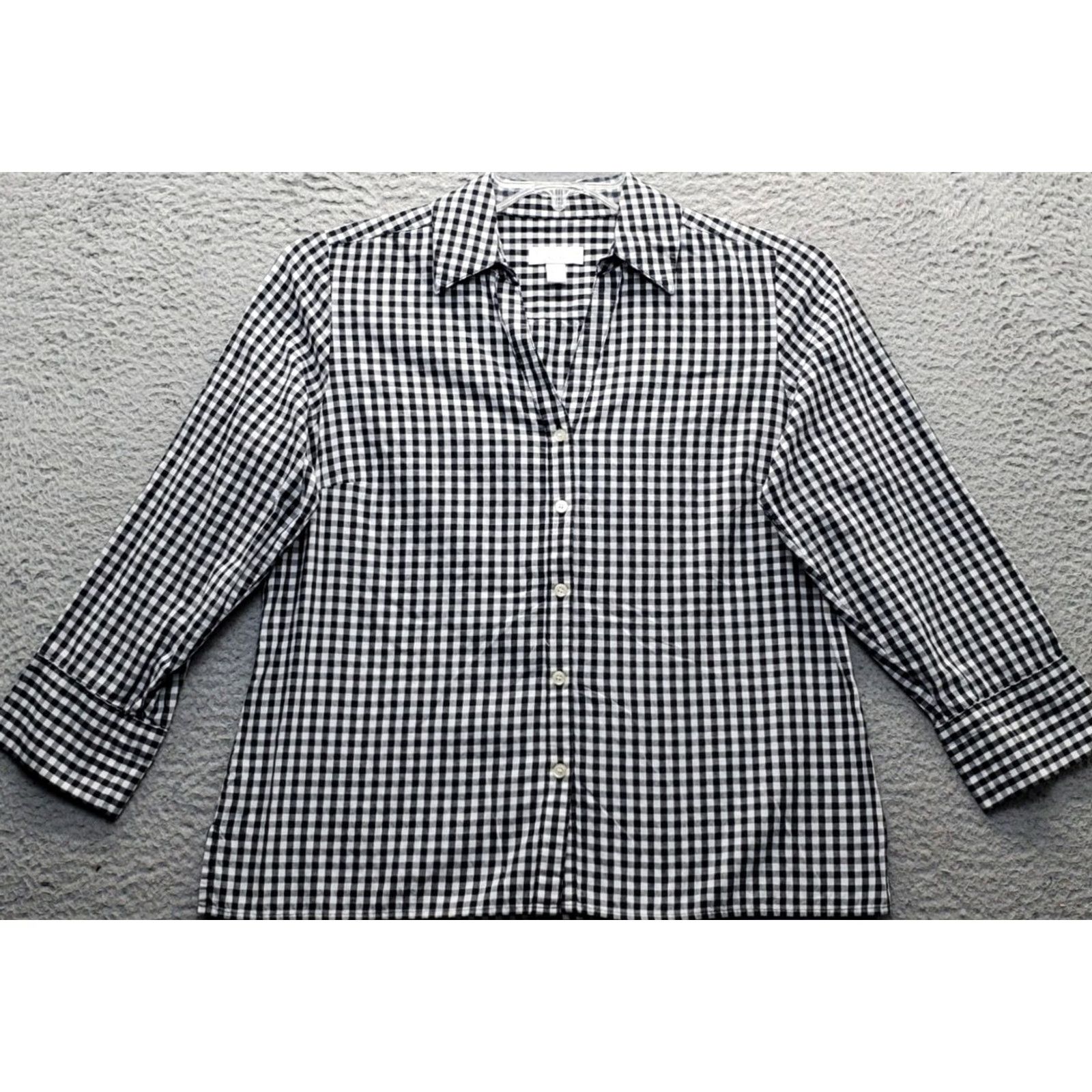 Charter Club Charter Club Shirt Womens Size 12P Multicolor Gingham Check Long Sleeve Button-Up Size XL / US 12-14 / IT 48-50 - 2 Thumbnail