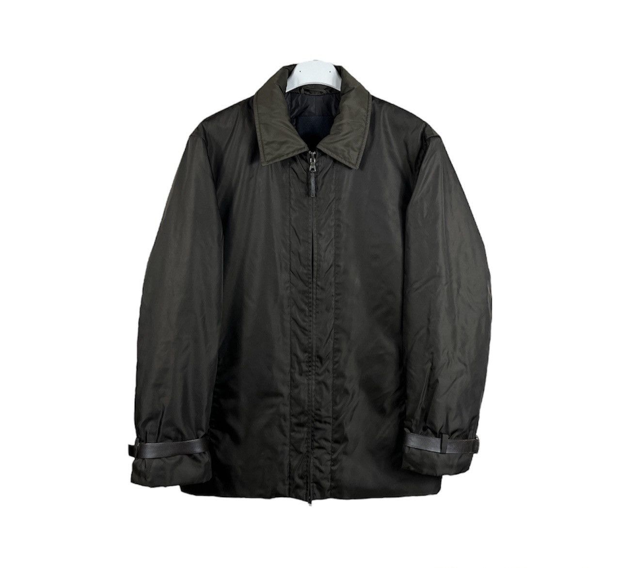 Prada Prada nylon classic jacket coat with leather casual italy Size M / US 6-8 / IT 42-44 - 1 Thumbnail