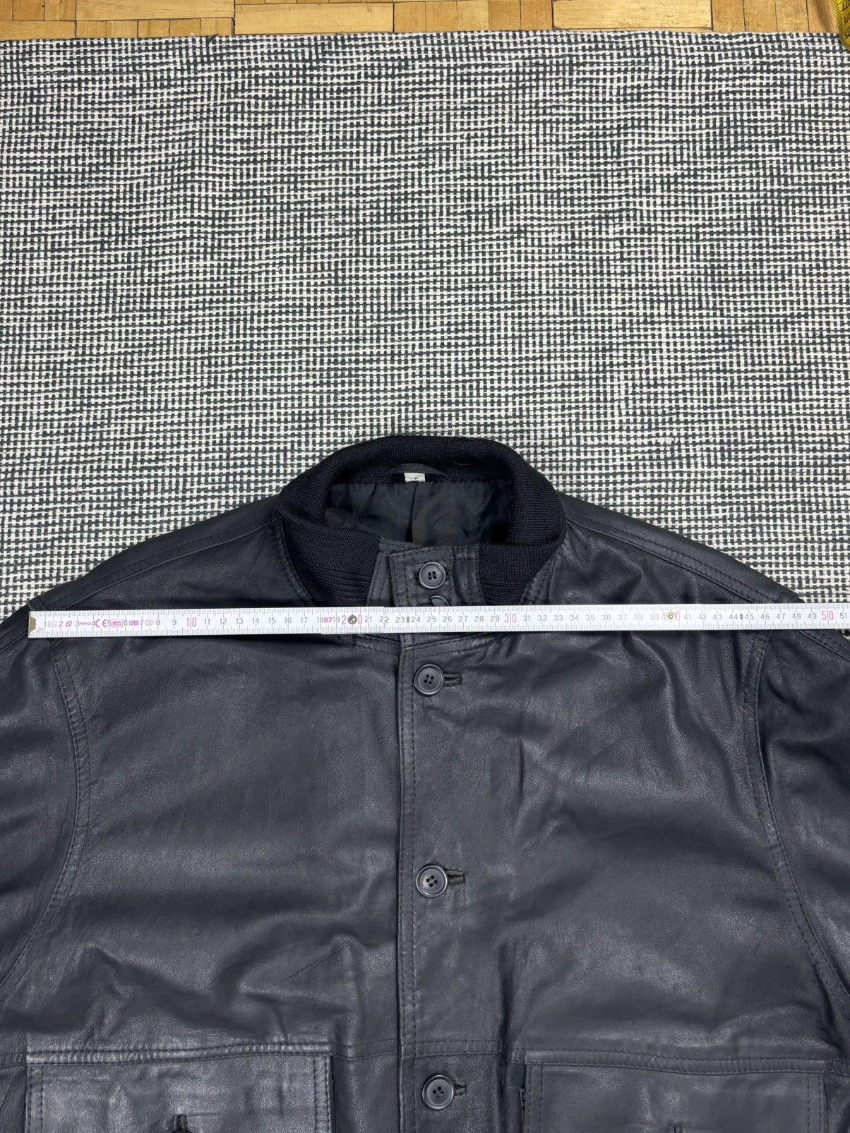 Leather Boxy genuine leather bomber jacket avant garde vintage Size US L / EU 52-54 / 3 - 12 Thumbnail