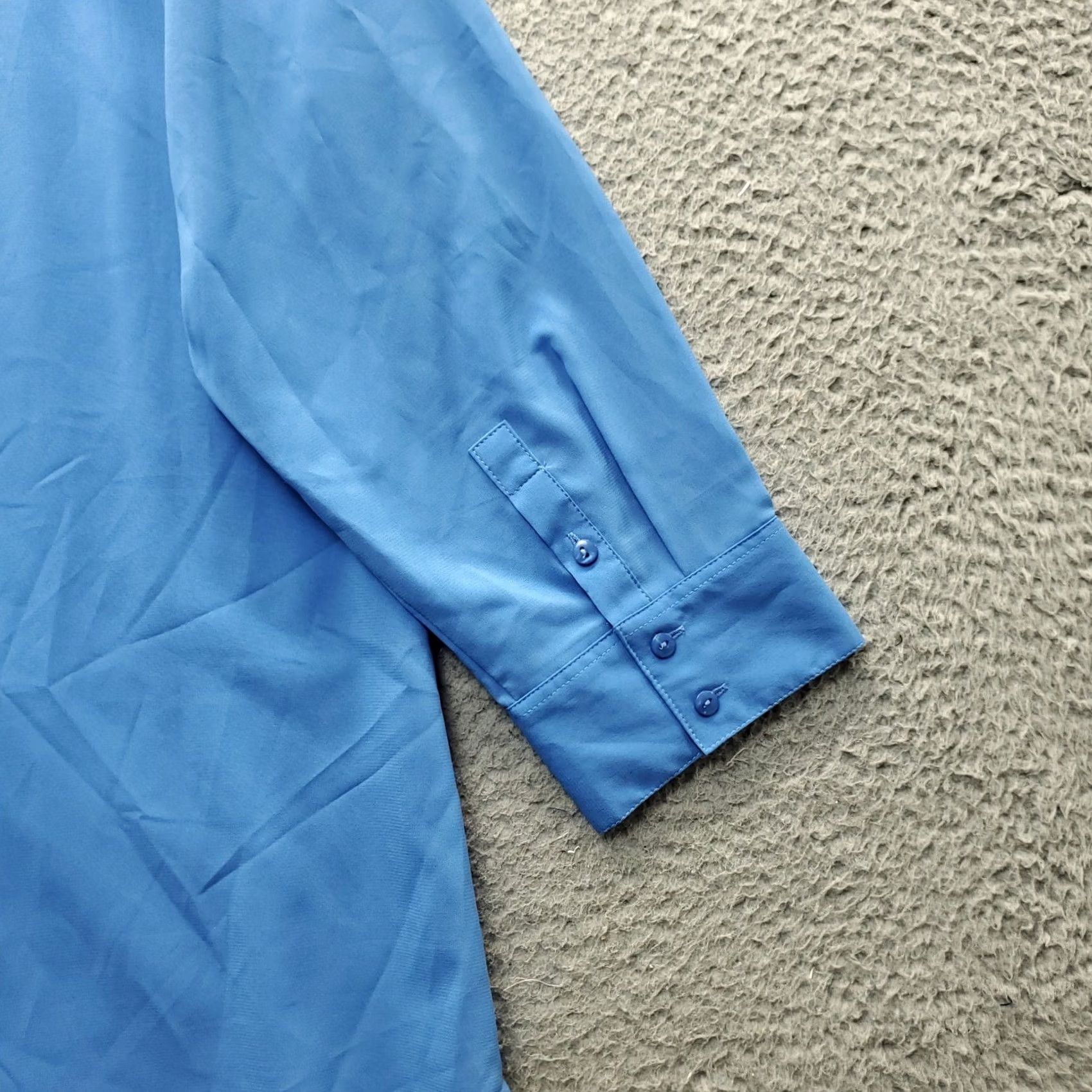 Avenue Avenue Womens Shirt 22/24 Blue Stretch Long Sleeve Collared Button Up Size 3XL / US 20-22 - 7 Thumbnail