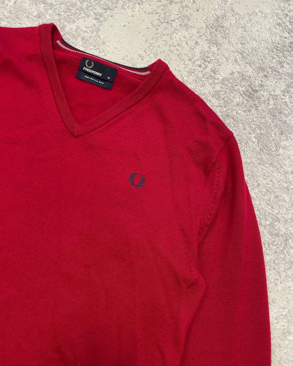 Fred Perry Fred Perry Merino Wool Sweater Laurel Wreath Logo Jumper Men Size US M / EU 48-50 / 2 - 9 Thumbnail