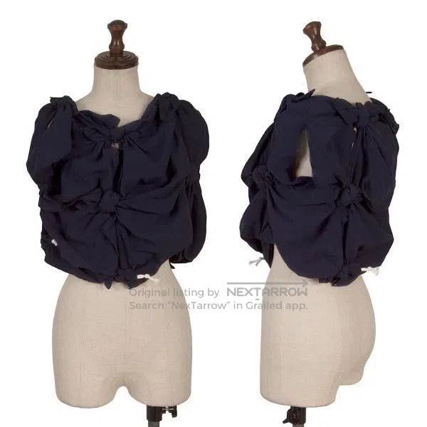 Comme des Garcons COMME des GARCONS Navy Knot Crop Top. Size US M / EU 48-50 / 2 - 1 Thumbnail
