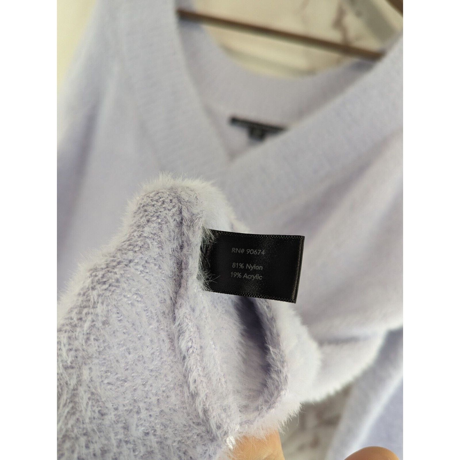 Boston Proper Boston Proper Sweater Womens Medium Purple Eyelash Slouchy Size M / US 6-8 / IT 42-44 - 10 Thumbnail