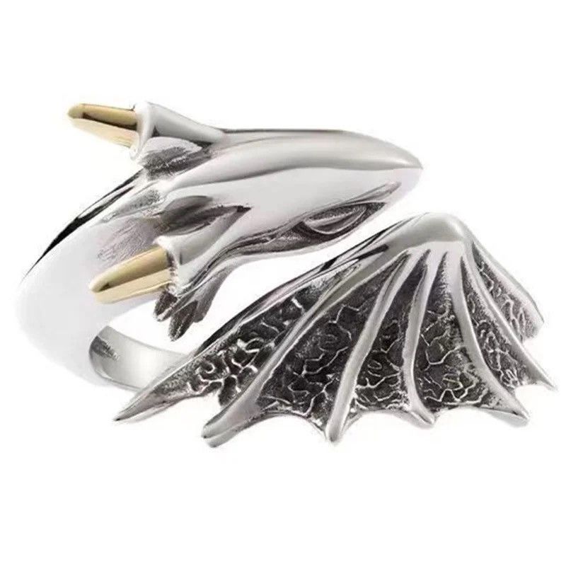 Jewelry × Vintage Vintage Flying Dragon Adjustable Ring Size ONE SIZE - 6 Thumbnail