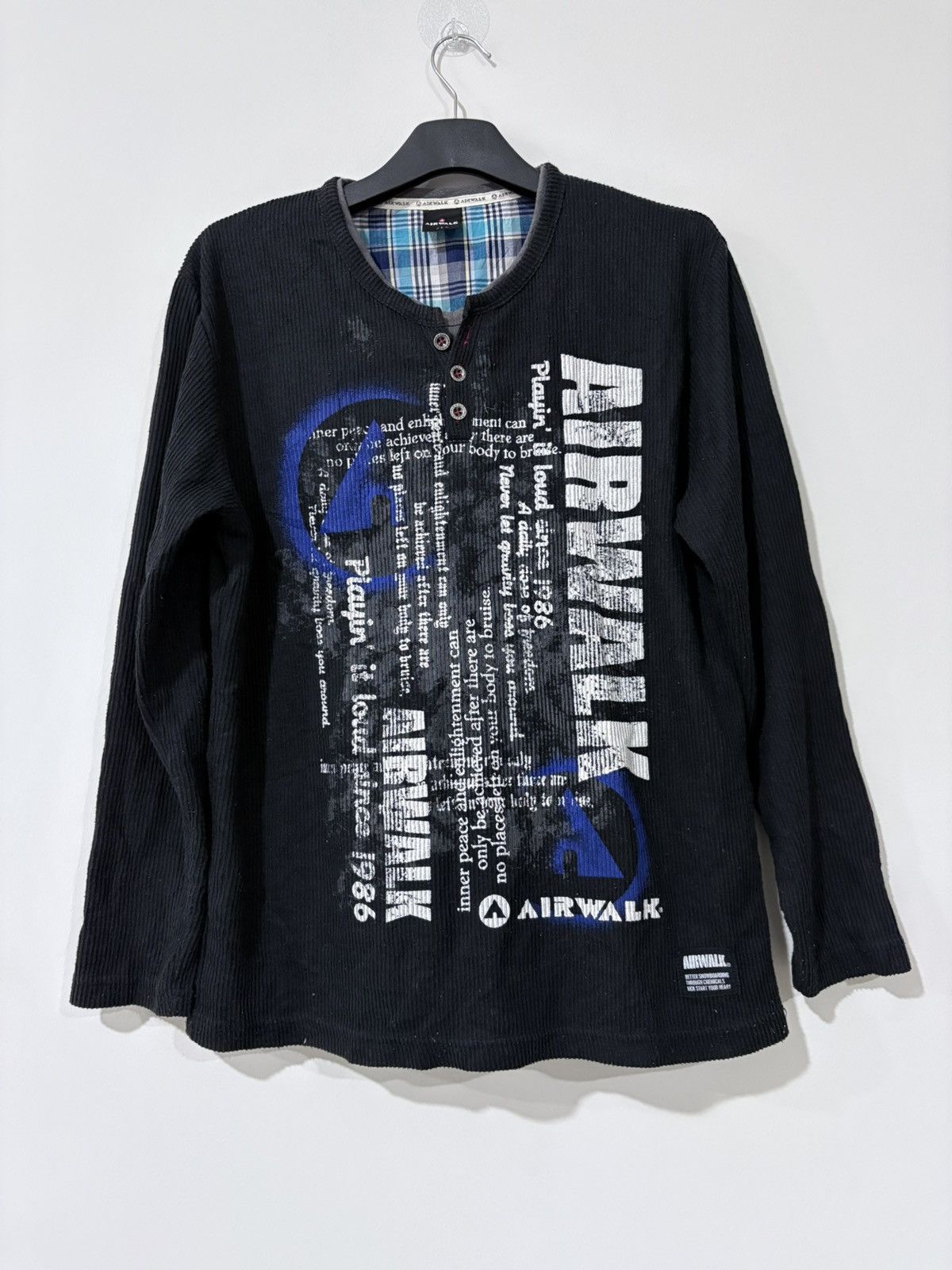 If Six Was Nine Airwalk punk poem with skull cross shirt Size US L / EU 52-54 / 3 - 1 Thumbnail