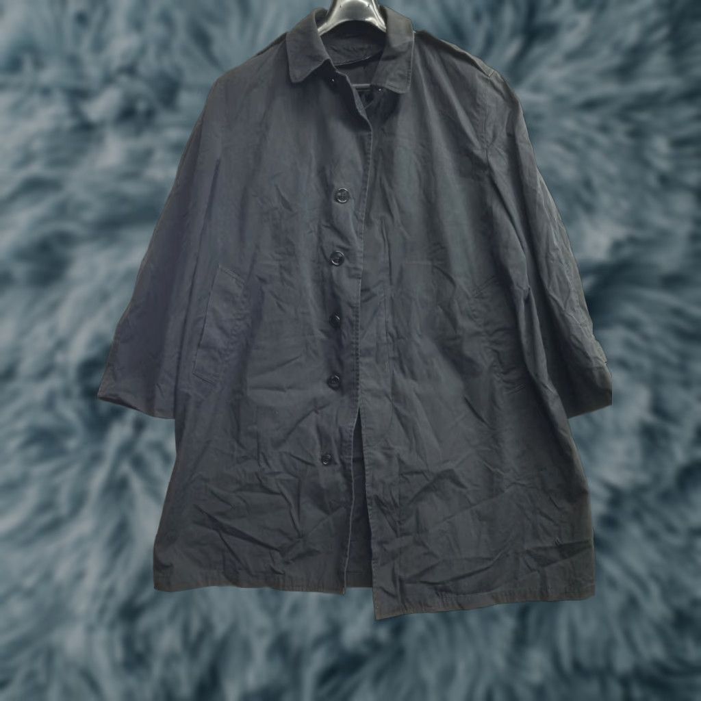 Vintage VINTAGE Defense Logistics Agency Trench Coat 44S Black Coat Mens Navy Quarterdeck Collection Workwear Size US S / EU 44-46 / 1 - 1 Thumbnail