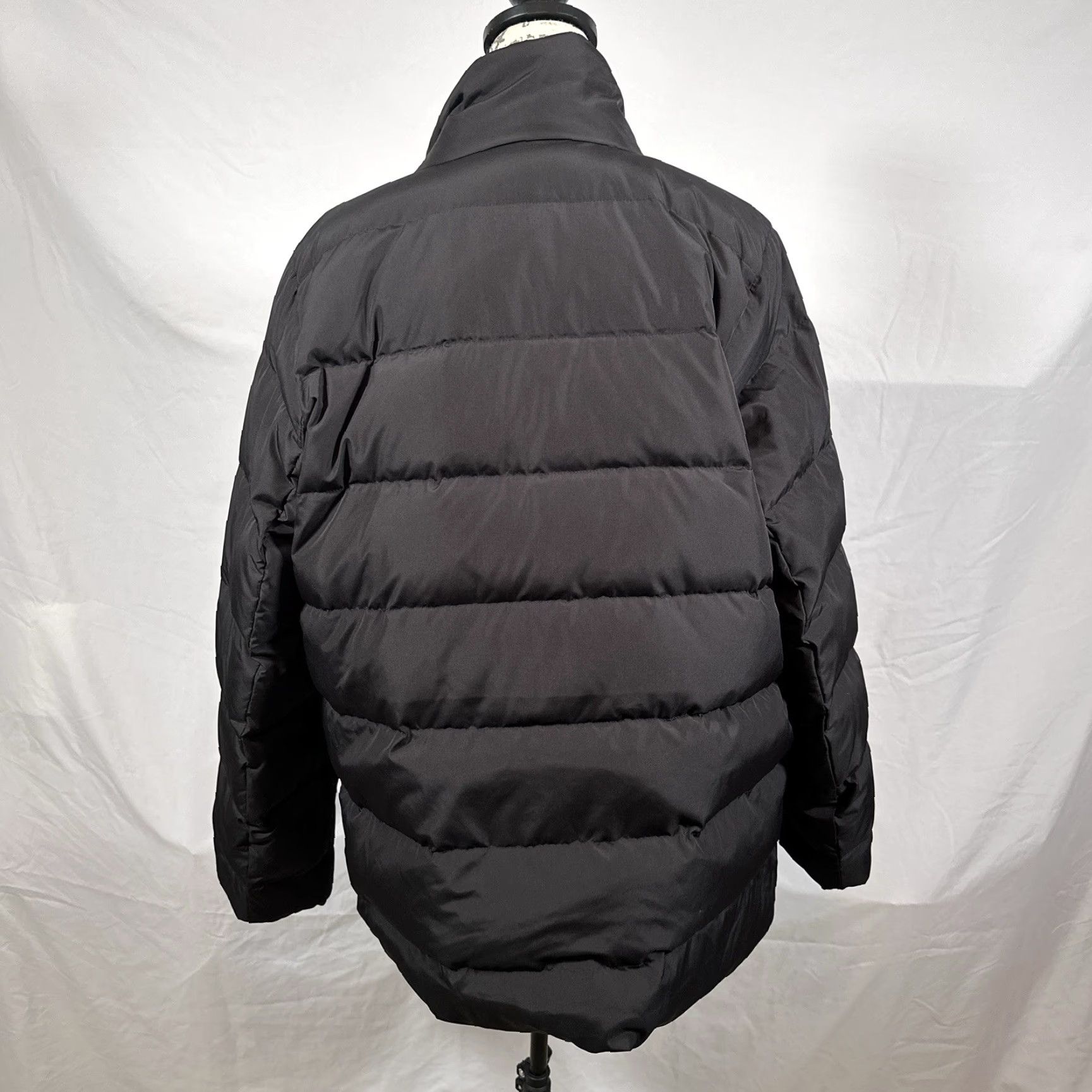 J. Jill J Jill Down Puffer Coat Womens Large Black Asymmetrical Snap Outdoor Warm Cozy Coat Size L / US 10 / IT 46 - 3 Thumbnail