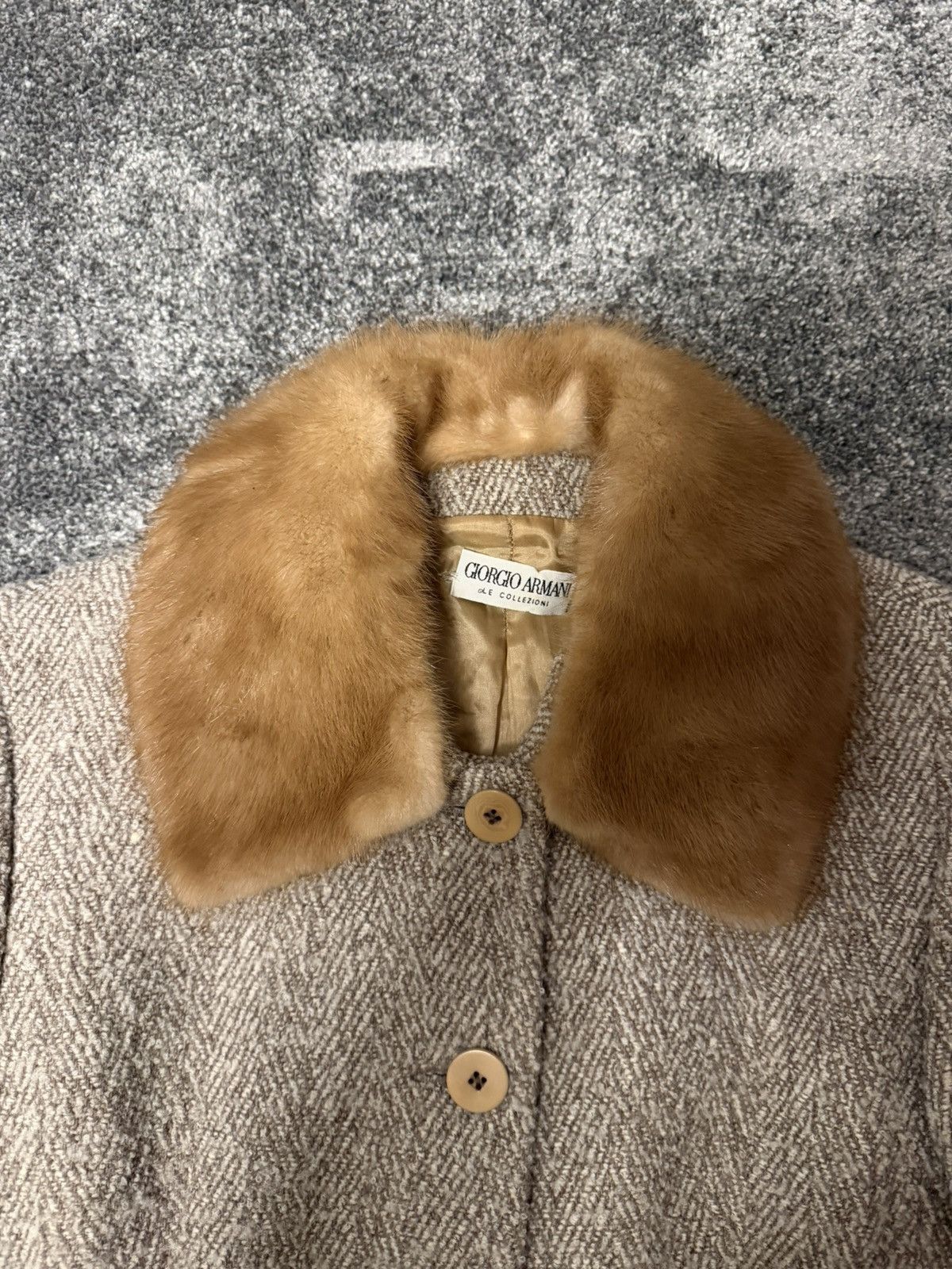 Giorgio Armani Giorgia Armani Wool & Mink fur overcoat Vintage Size M / US 6-8 / IT 42-44 - 4 Thumbnail