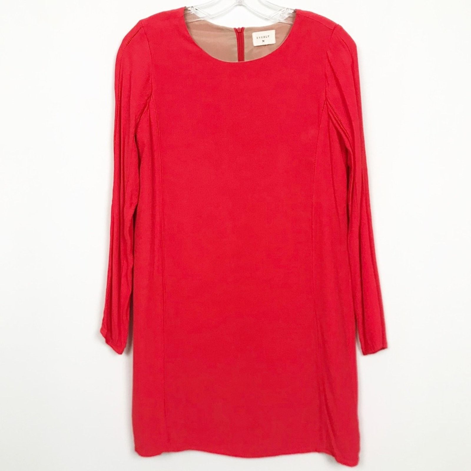 Other Everly Red Long Sleeve Shift Dress Sz S Size S / US 4 / IT 40 - 9 Thumbnail