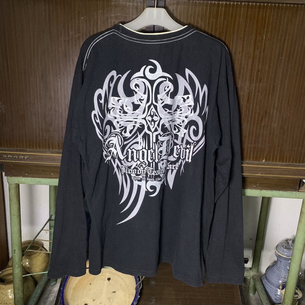Le Grande Bleu (L.G.B.) Japanese Tribal Gothic Poem TVW Long Sleeve Size US XXL / EU 58 / 5 - 11 Thumbnail