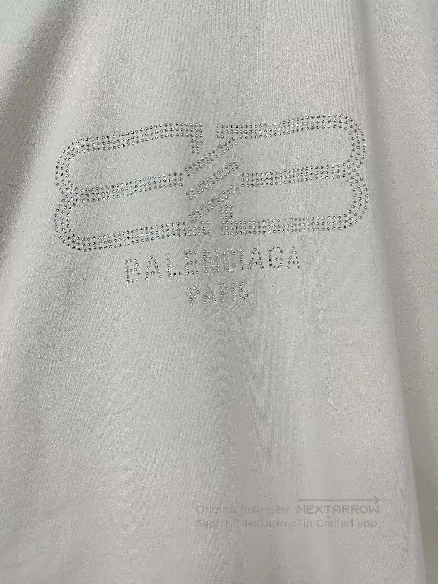 Balenciaga Balenciaga Rhinestone Logo Oversize T. Size L / US 10 / IT 46 - 4 Thumbnail