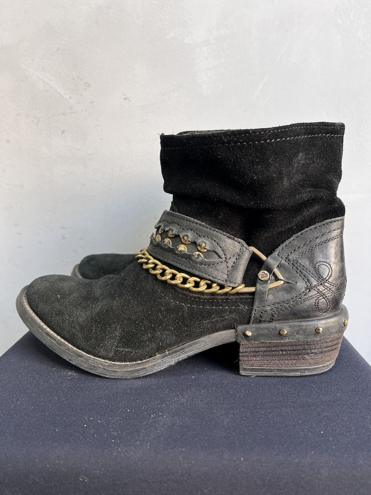 Hedi Slimane Rare hedi slimane style leather suede western boots hype Size US 8 / EU 41 - 1 Thumbnail