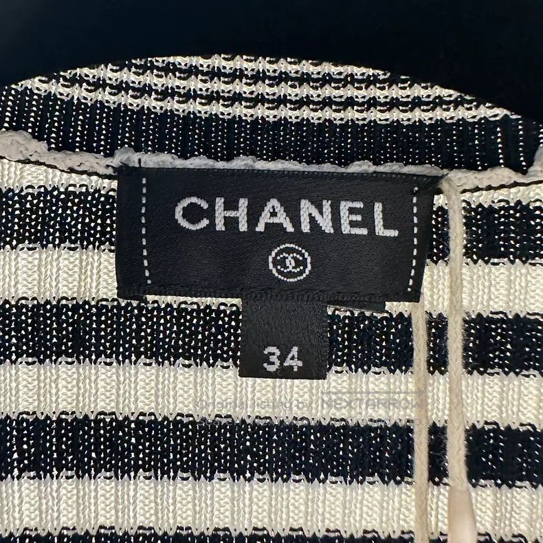 Chanel Chanel No. 5 slogan letter striped knitted cardigan coat Size XXS / US 00 / IT 34 - 3 Thumbnail