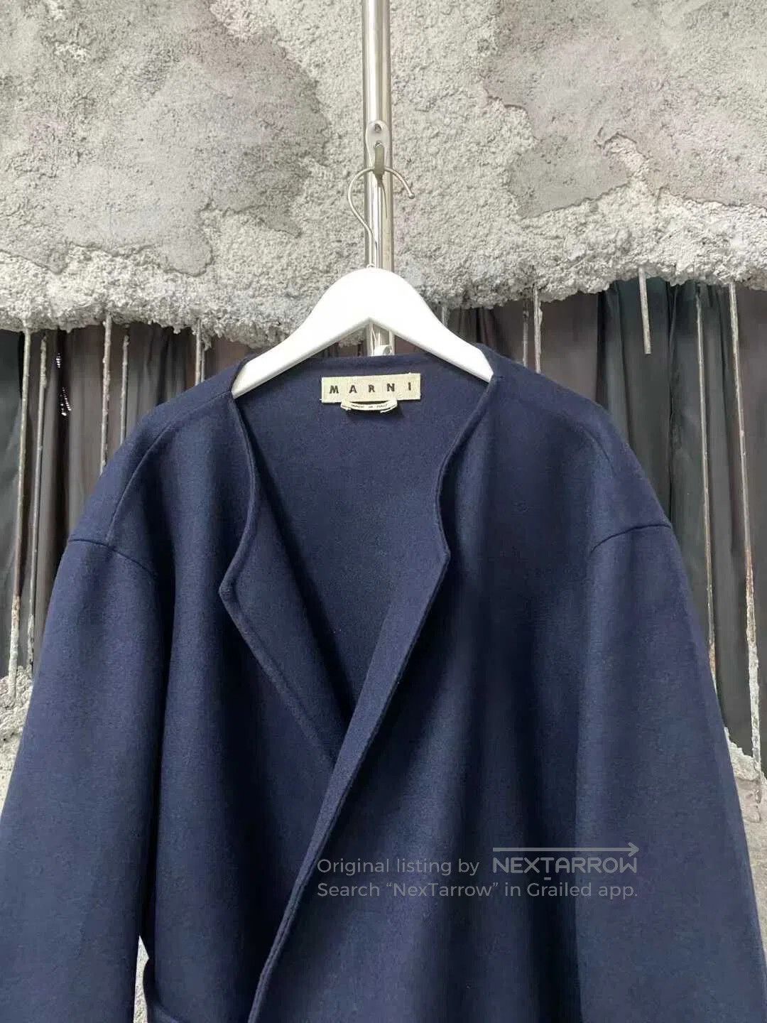 Marni navy blue wool jacket by Marni. Size US L / EU 52-54 / 3 - 3 Thumbnail