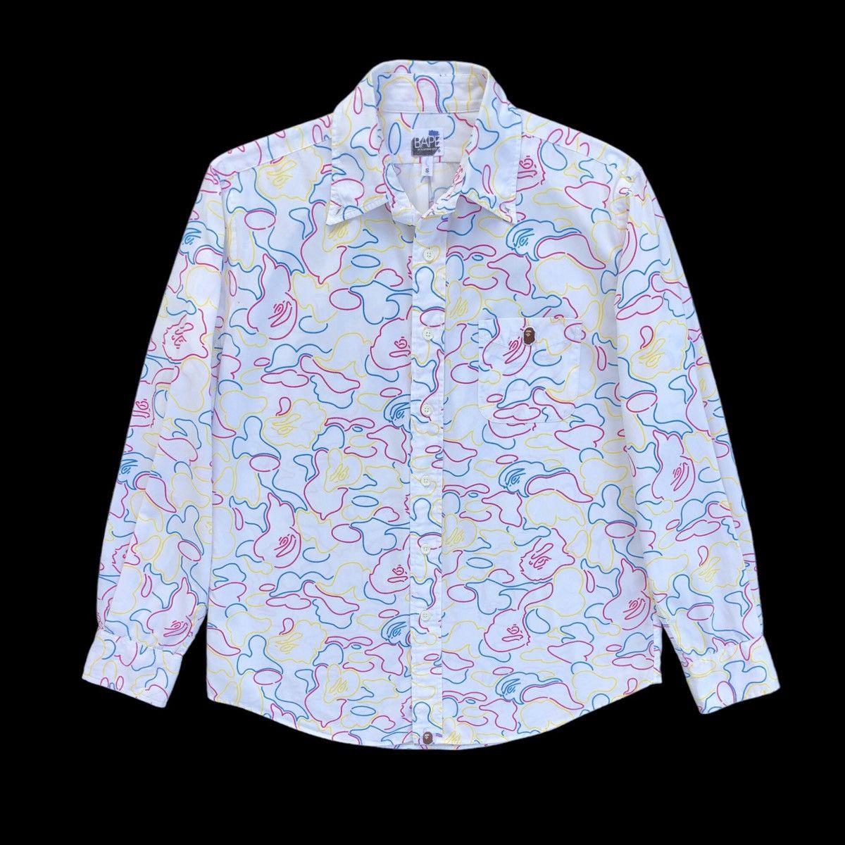 Bape Neon Camo Button Up Shirt Size US S / EU 44-46 / 1 - 1 Thumbnail