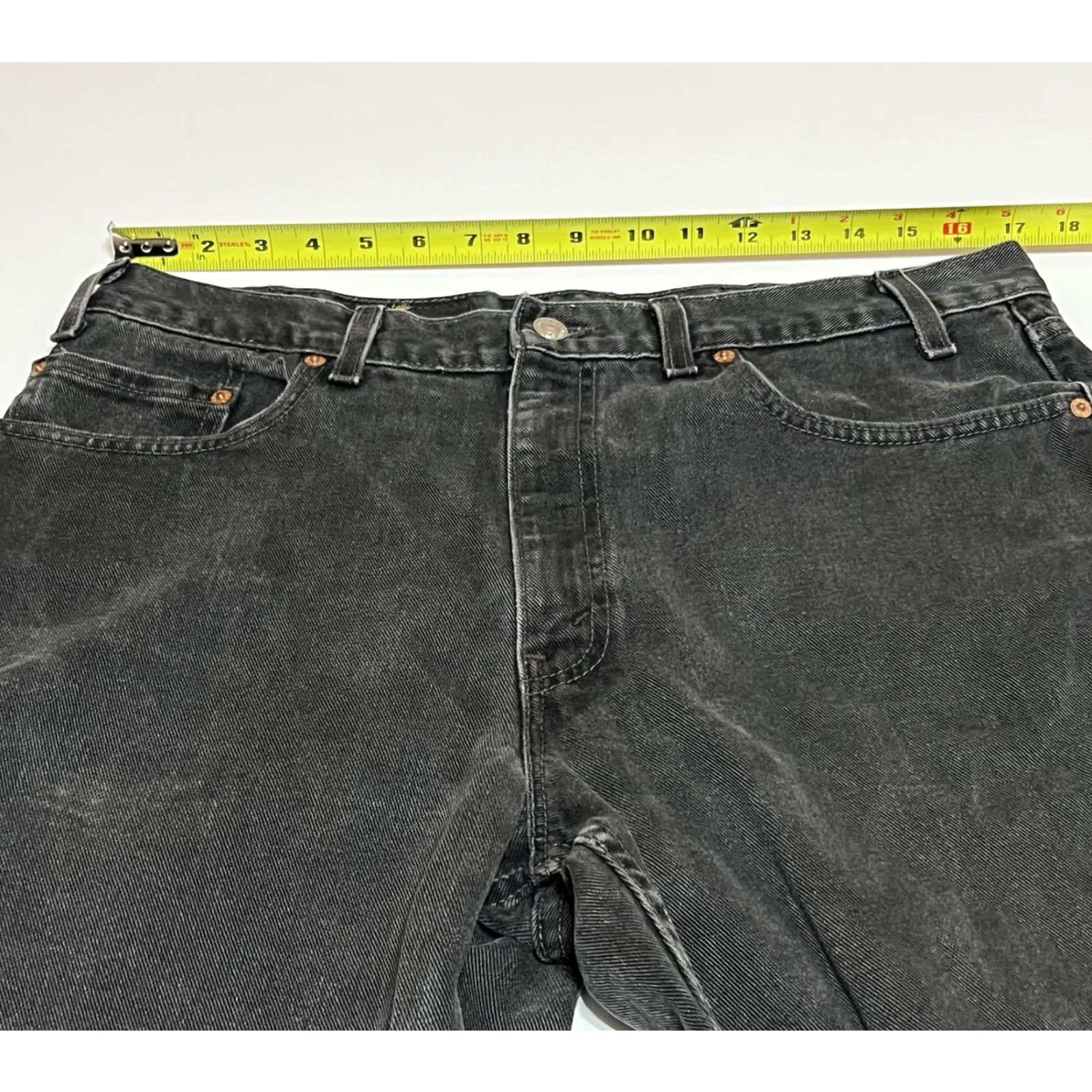Levi's VTG Levi's 550 Jeans Mens 34x34 Regular Relaxed Denim Black 5-Pocket USA 90s Grunge Size US 34 / EU 50 - 3 Thumbnail