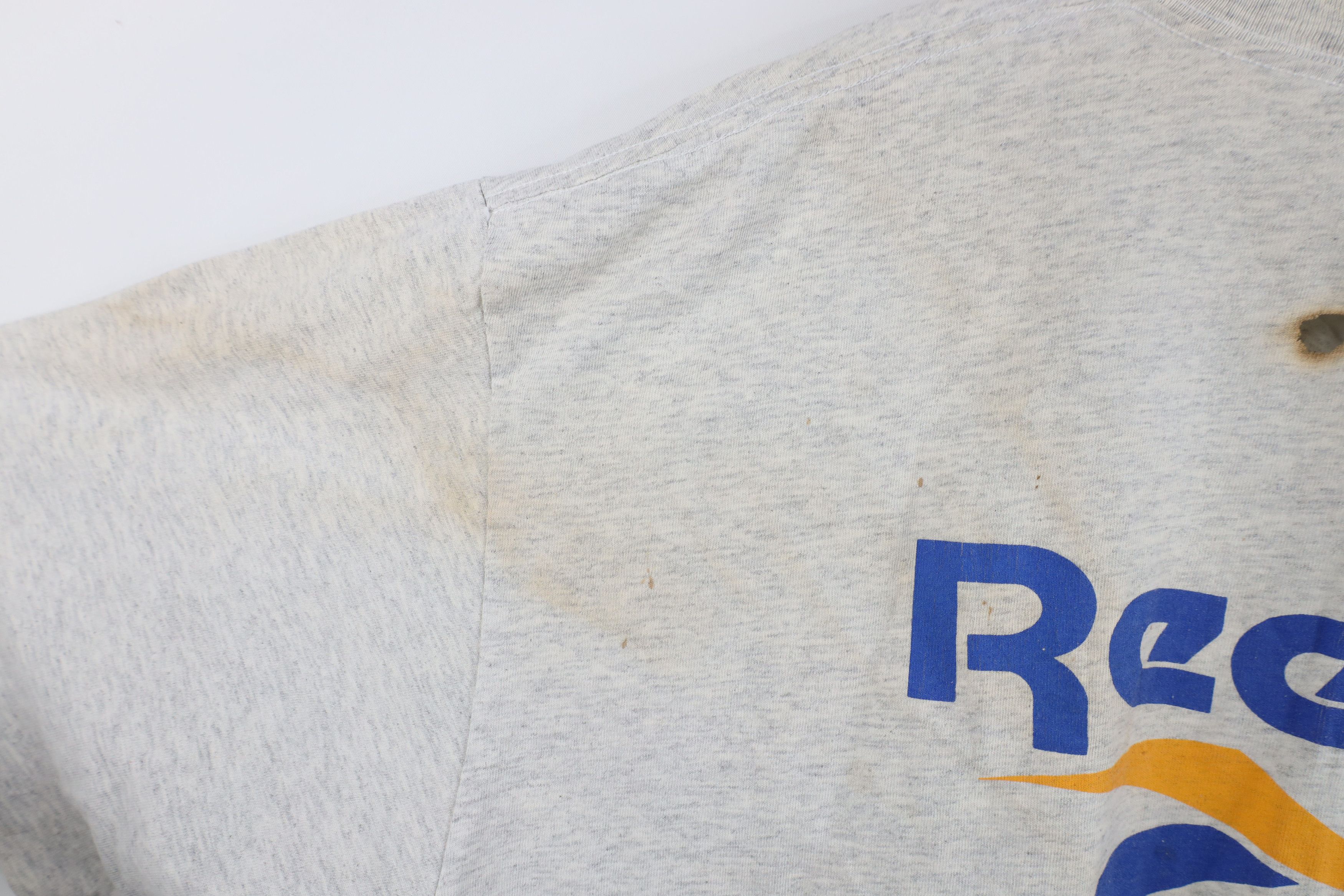 Reebok Vintage 90s Reebok Newington T-Shirt Heather Gray USA Size US XL / EU 56 / 4 - 9 Thumbnail