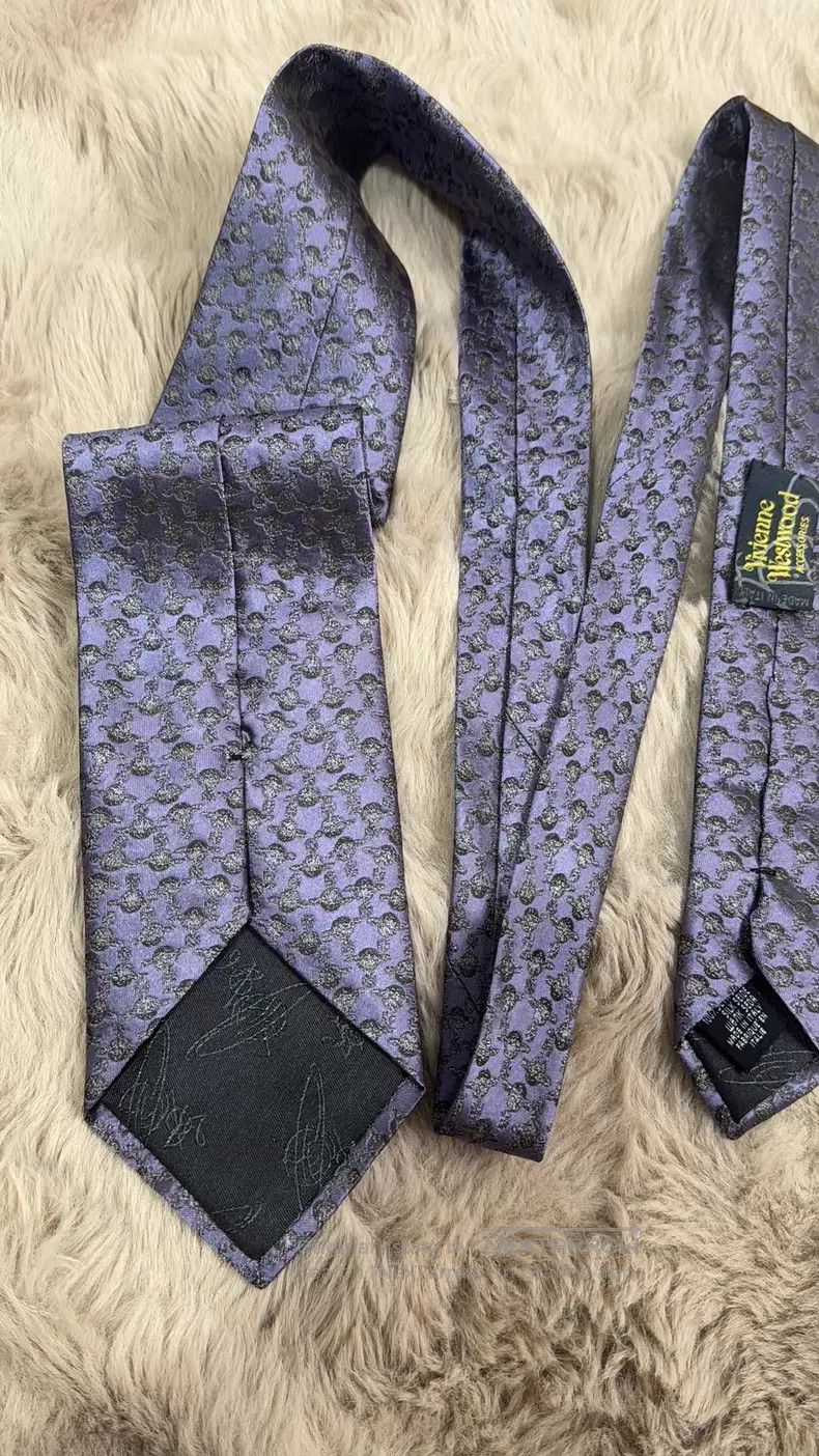 Vivienne Westwood Vivienne Westwood Purple all-over printed logo tie Size ONE SIZE - 5 Thumbnail