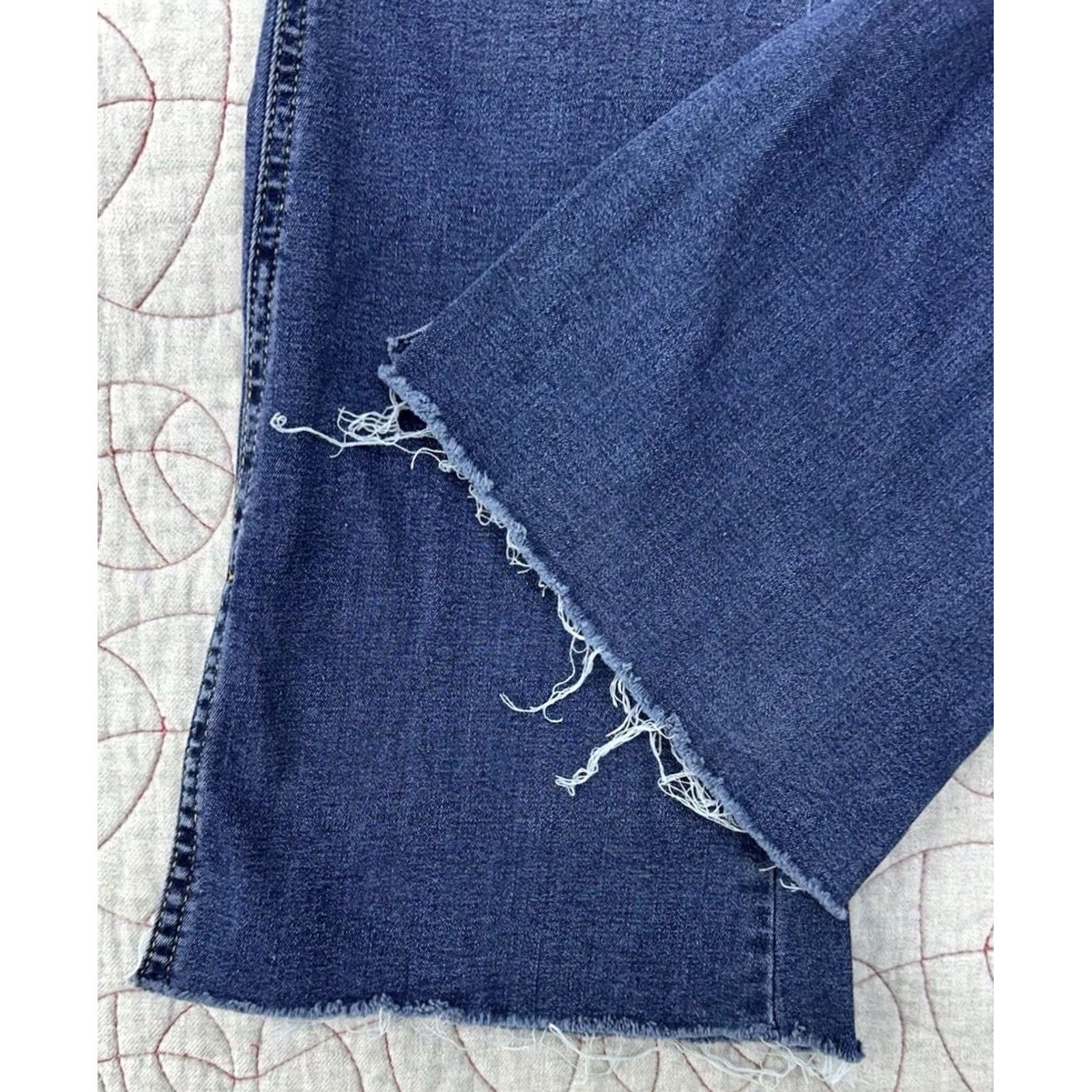 7 For All Mankind 7 For All Mankind Tailorless Bair Duchess With Side Slit Jeans / Sz 28 - Blue Denim, Bootcut, 5-Pocket, High Rise, Dark Wash, Regular Fit Size 28" / US 6 / IT 42 - 5 Thumbnail