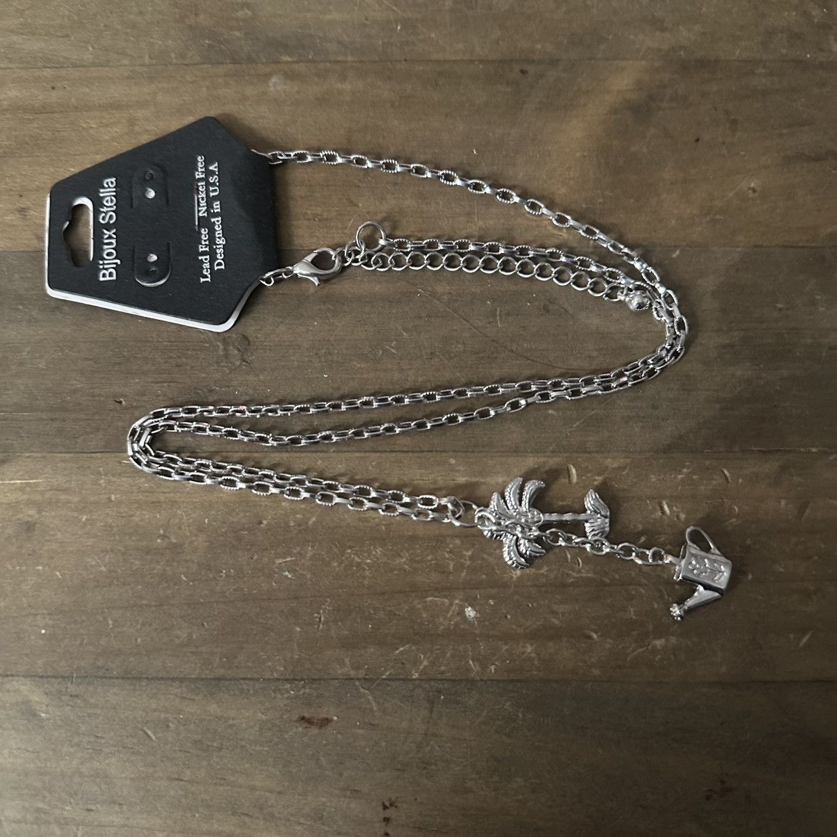 Other Bijoux Stella palm tree and watering can pendant necklace Size ONE SIZE - 3 Thumbnail