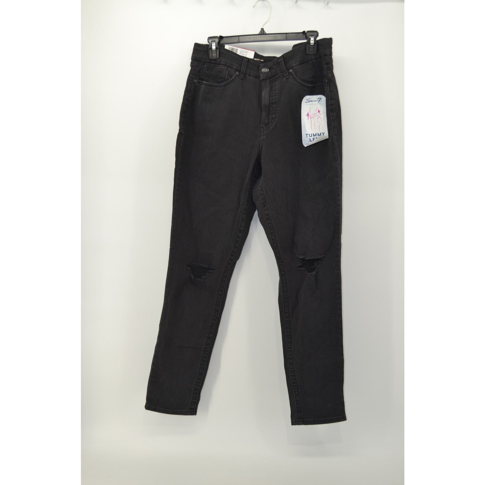 Seven 7 Seven 7 Black Jeans Black Tummy Less High Rise Skinny Sz 14 Size 36" / US 14 / IT 50 - 8 Thumbnail