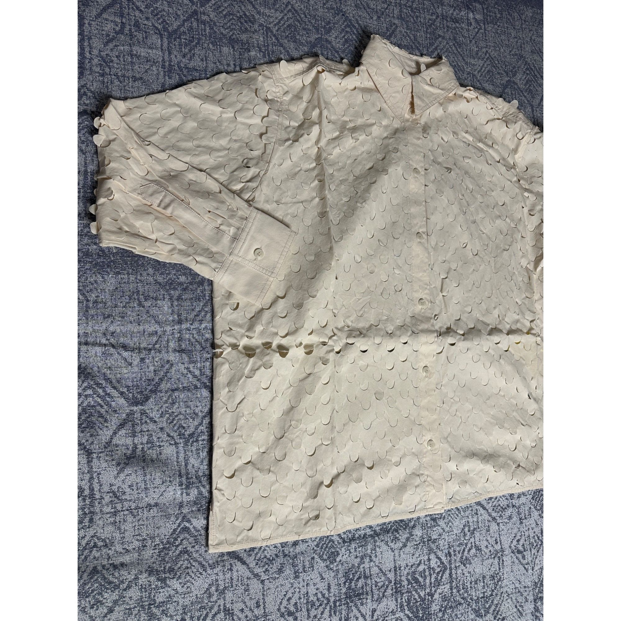 Nanushka Nanushka Aphea Laser Cut Heavy Poplin Shirt Size S / US 4 / IT 40 - 4 Thumbnail