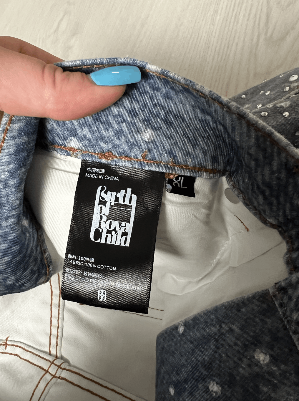Birth of Royal Child Birth of Royal Child Rhinestone-embellished Jeans Size US 42 / EU 58 - 3 Thumbnail