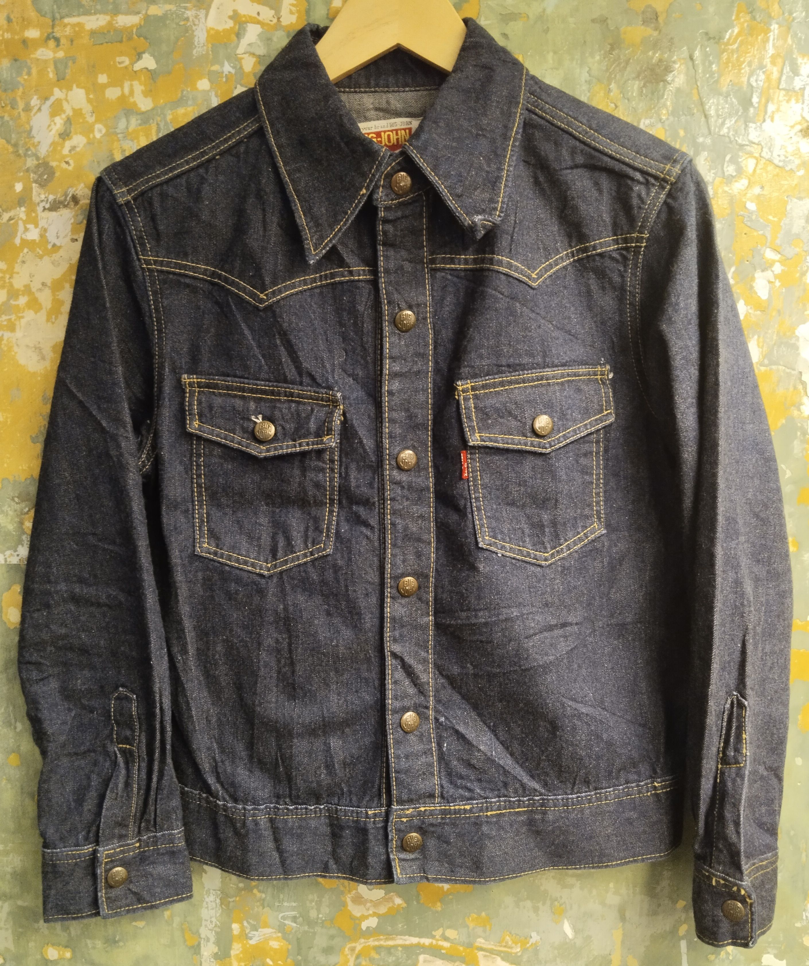 image of Vintage Trucker Jacket Big John Western Style Sample in Denim, Men's (Size Small)