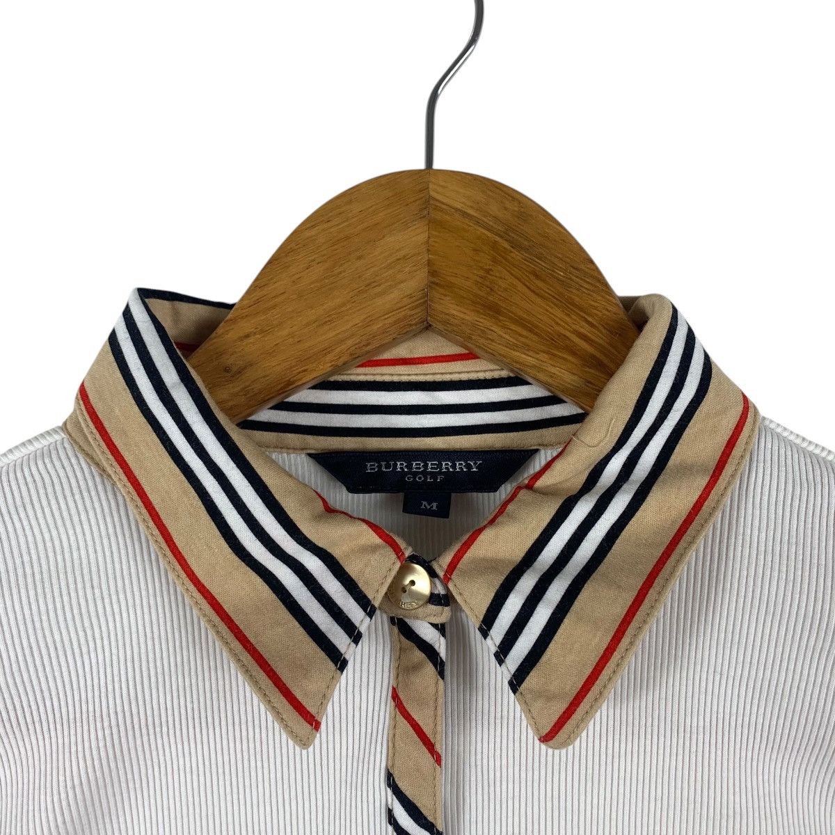 Burberry × Designer BURBERRY Golf nova check collar design polo tee Size US M / EU 48-50 / 2 - 5 Thumbnail