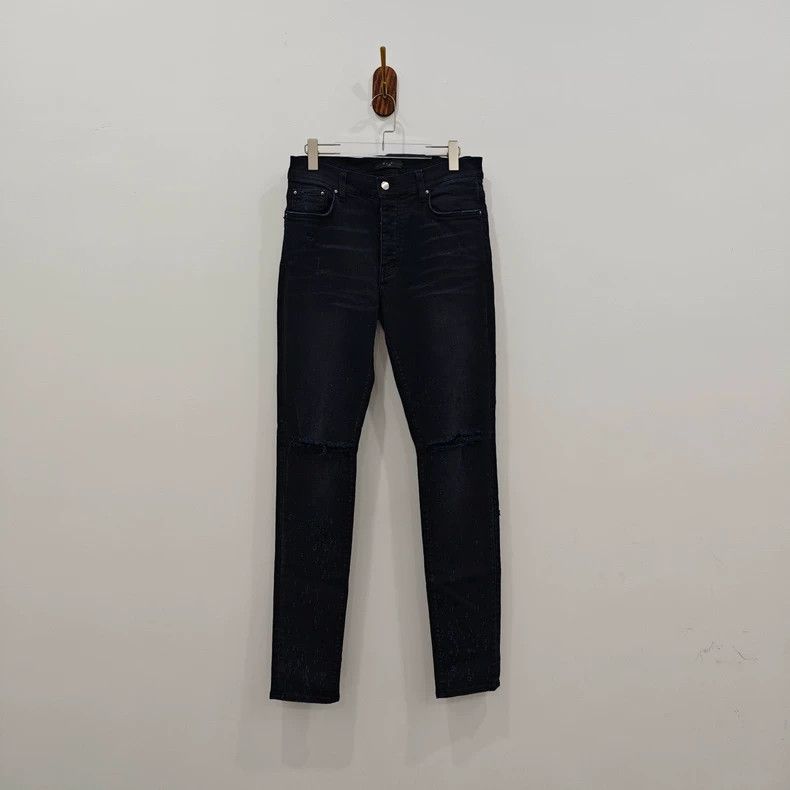 Amiri Amiri black destroyed jeans Size US 33 - 1 Thumbnail