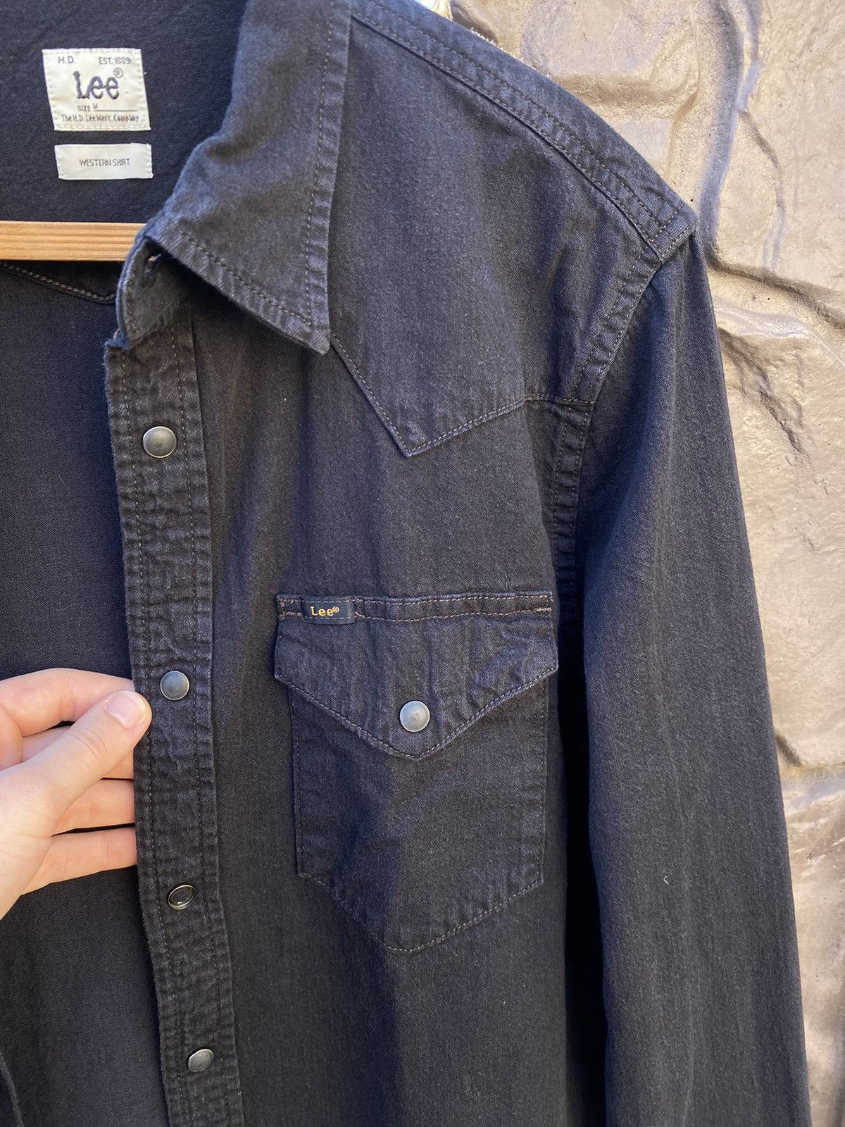 Lee × Vintage Lee Western Shirt Black Denim Size US M / EU 48-50 / 2 - 6 Thumbnail