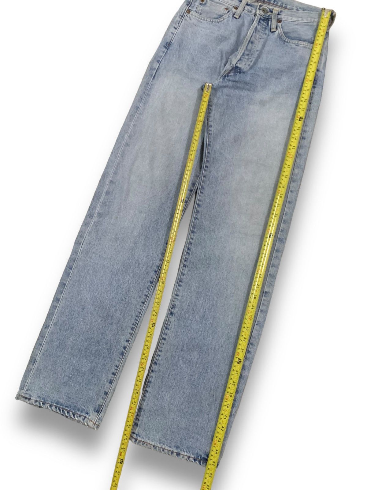 Japanese Brand Vintage 90s Bobson Selvedge Button Fly Loose Straight Jeans Size US 29 - 18 Thumbnail
