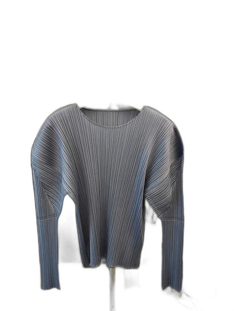 Issey Miyake Gray Blue Long Sleeve Unique Top-yf Size US L / EU 52-54 / 3 - 1 Thumbnail