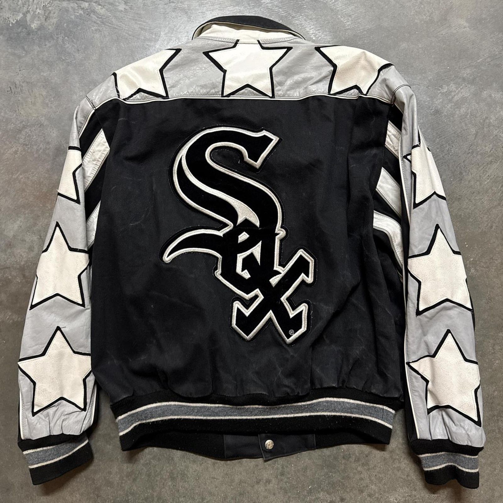 Vintage Vintage 90s Jeff Hamilton Chicago White Sox Leather Jacket Size US L / EU 52-54 / 3 - 1 Thumbnail
