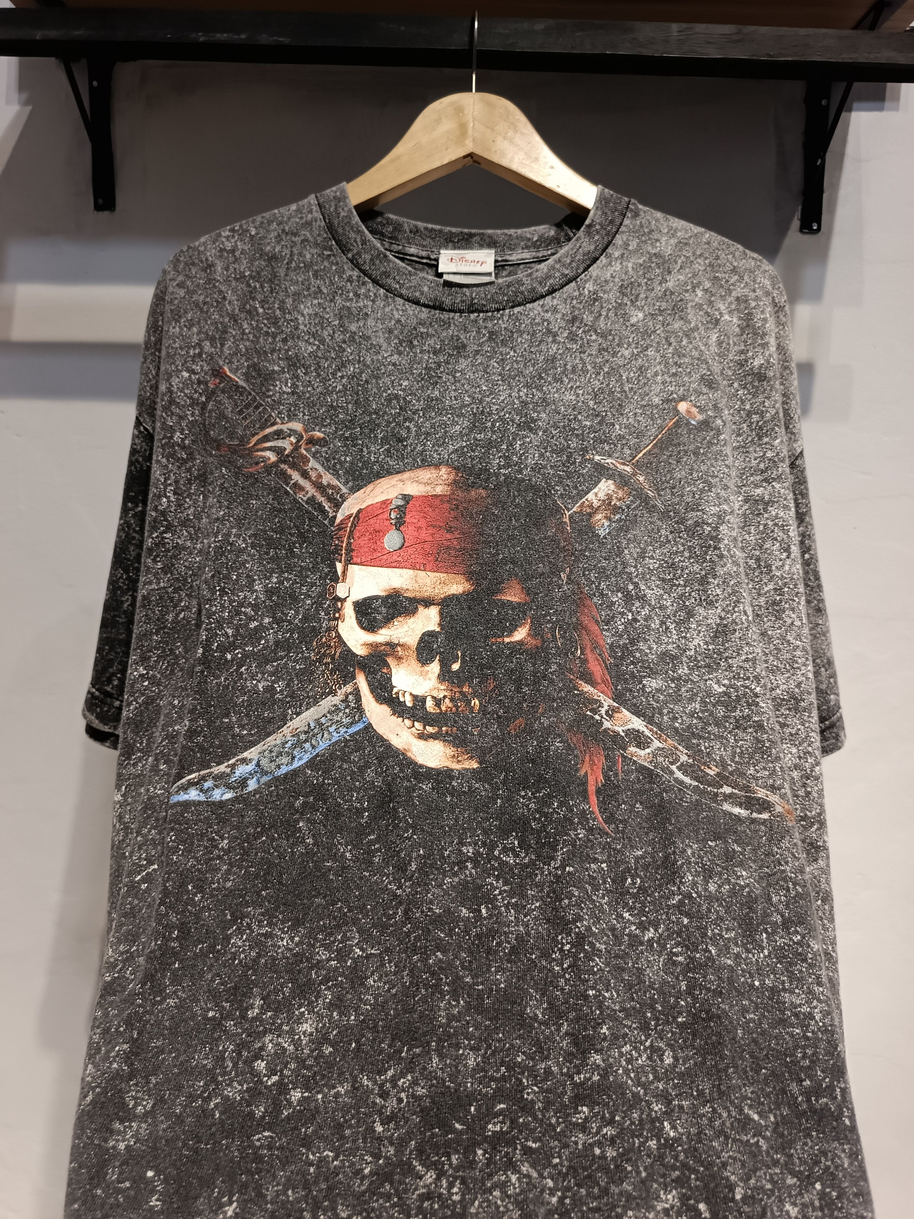 Disney VTG Pirates Of The Caribbean The Curse Of The Black Pearl Size US L / EU 52-54 / 3 - 2 Thumbnail