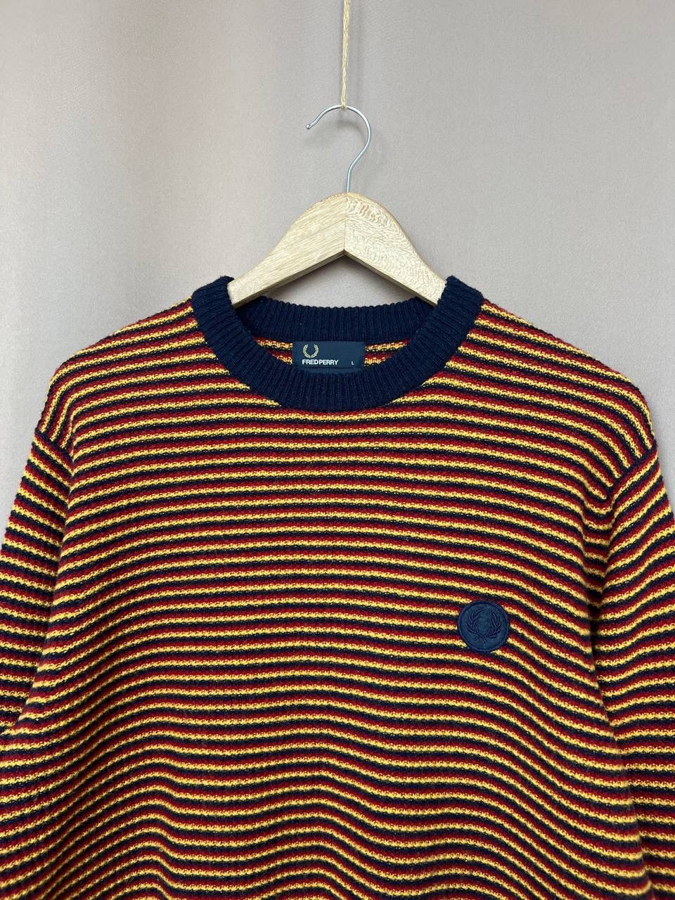 Fred Perry Fred Perry Striped Wool Sweater Man Size L Vintage Jumper Size US L / EU 52-54 / 3 - 2 Thumbnail