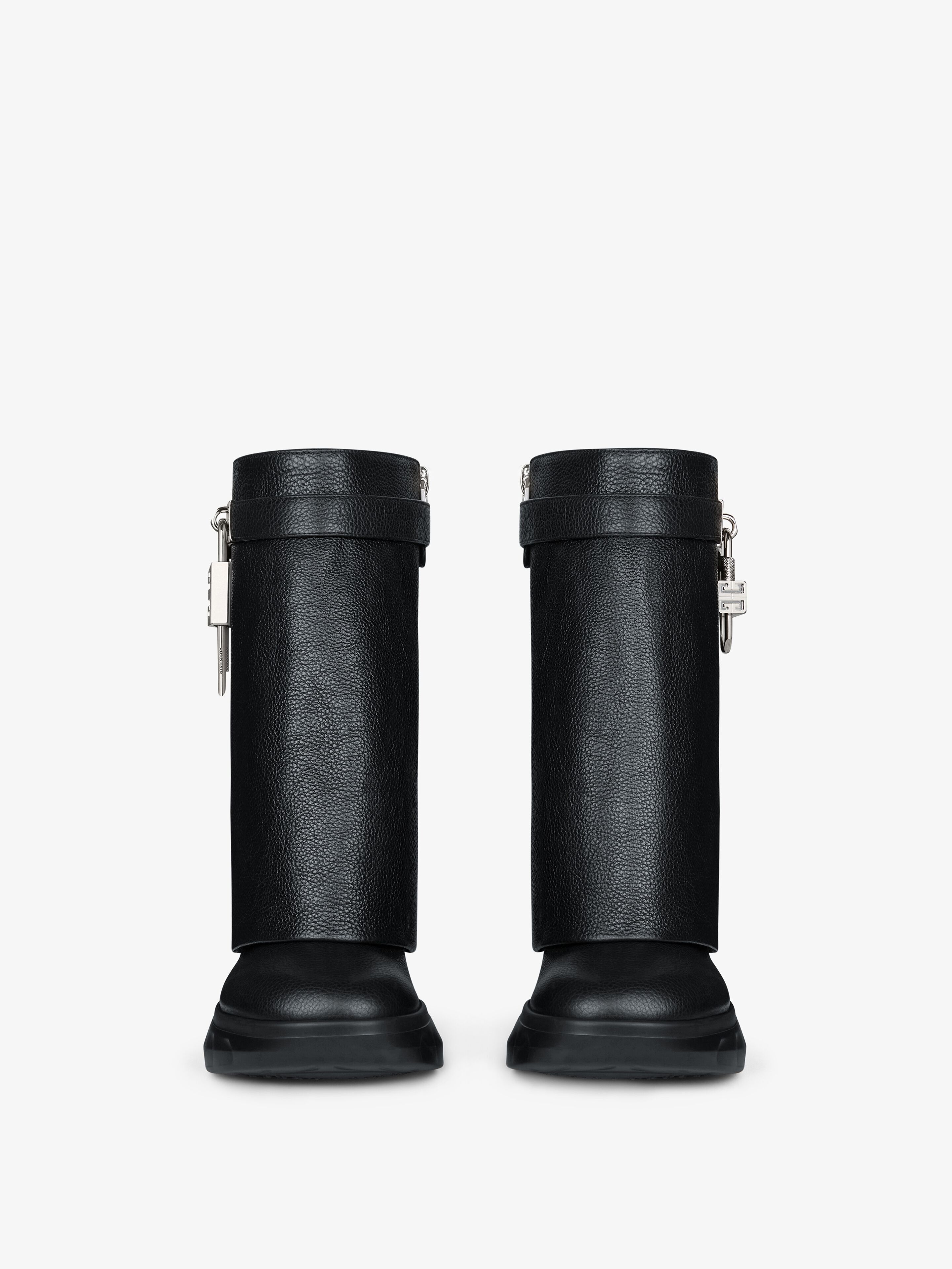 Givenchy o1srvl11e0525 Shark Lock Ankle Boots Biker 85mm in Black Size US 7 / IT 37 - 2 Thumbnail