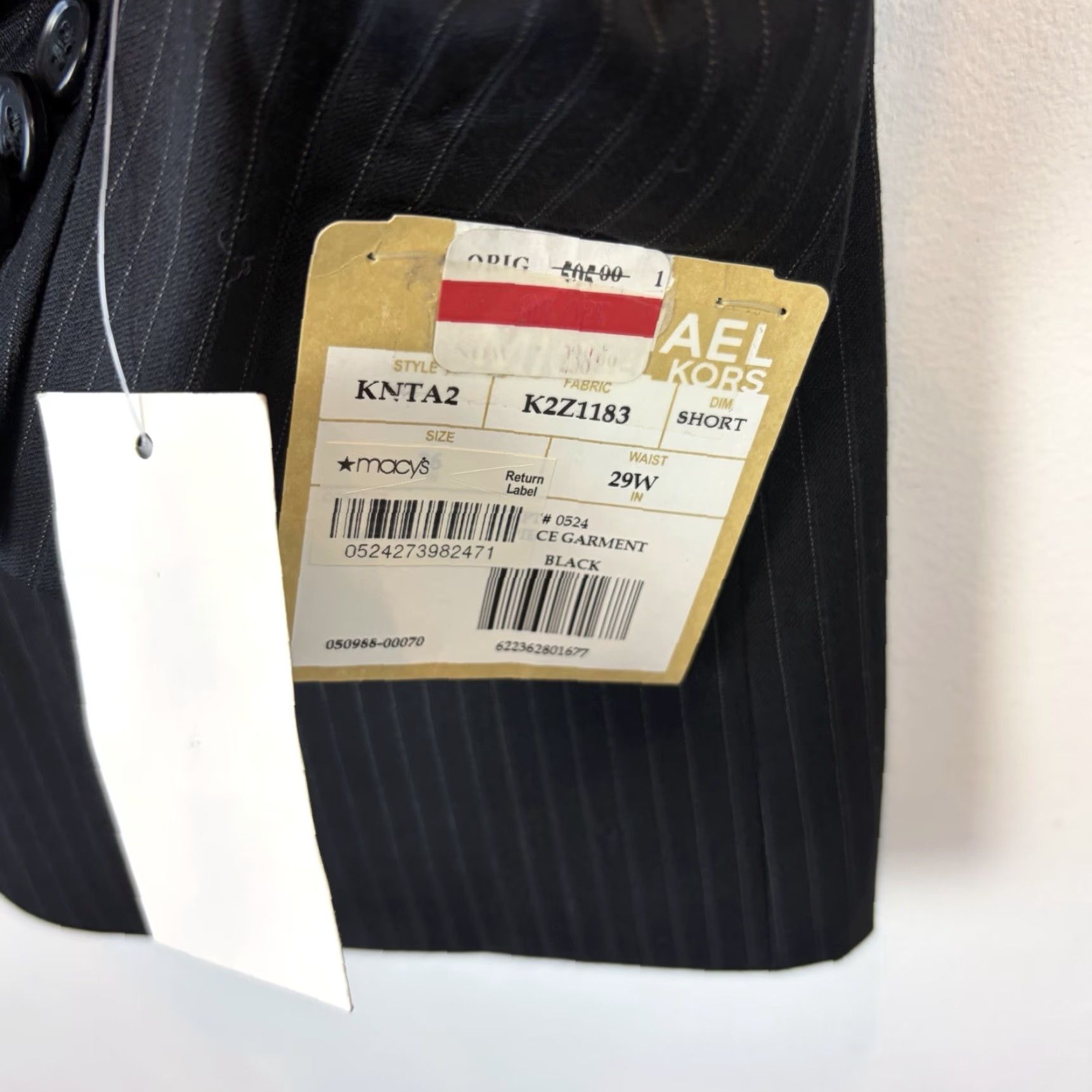 Michael Kors Michael Kors Men Blazer Shirt? 36S Black Pinstripe Two Button Sport Coat Jacket Dress Coat Blazer Size 36R - 5 Thumbnail