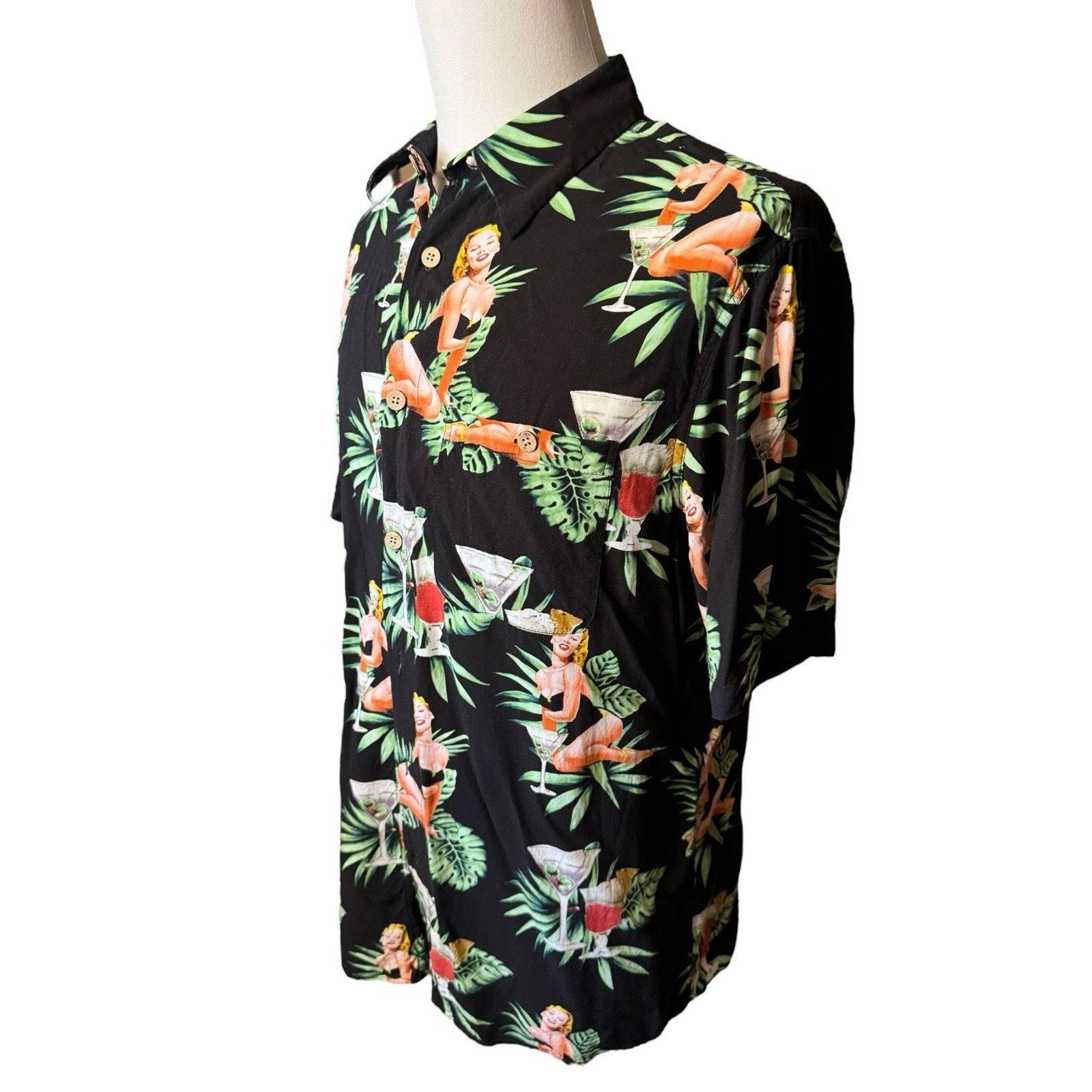 Other Junction West Pin Up Girl Martini Hawaiian Shirt Floral Size US L / EU 52-54 / 3 - 2 Thumbnail