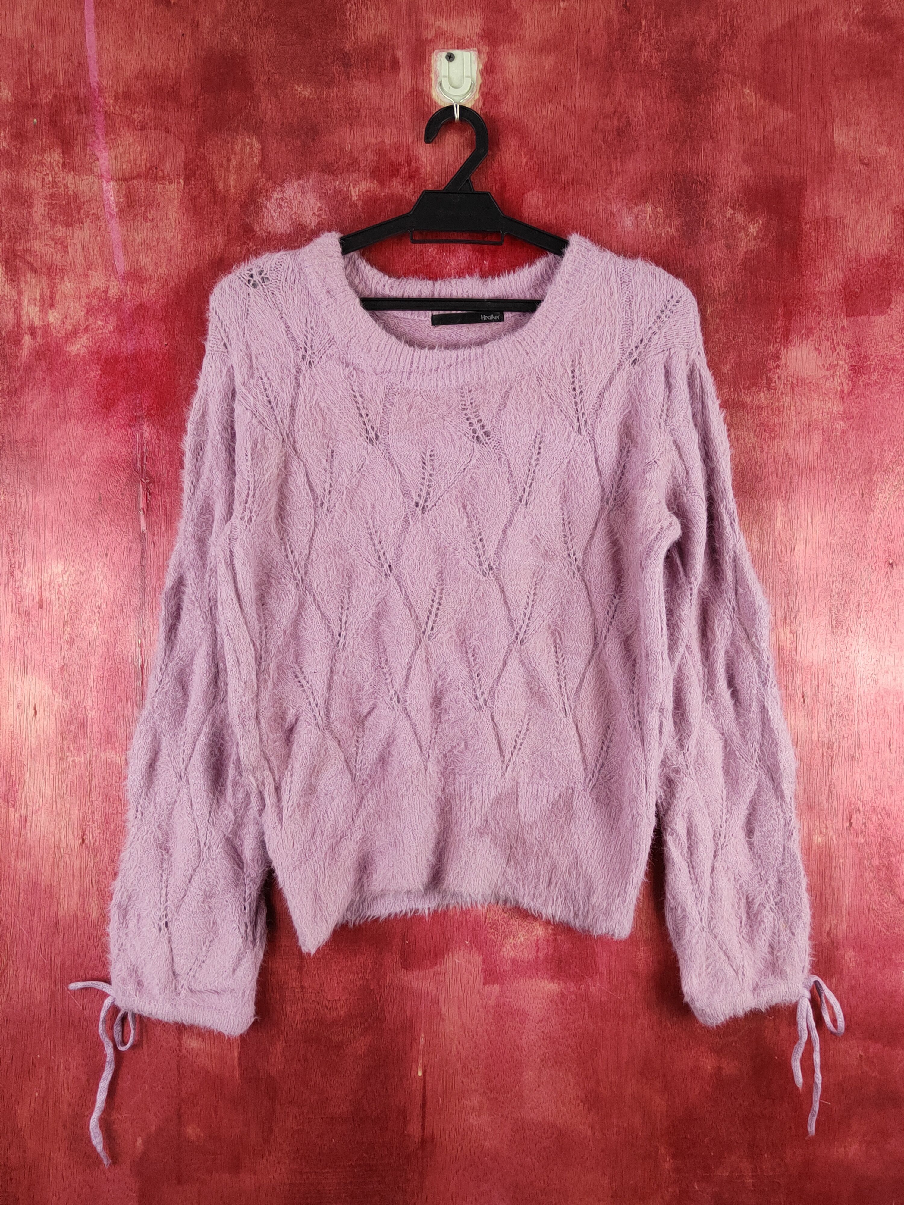 Homespun Knitwear Heather Purple Shag Shaggy Fur Mohair Knitwear #S2033 Size M / US 6-8 / IT 42-44 - 1 Thumbnail